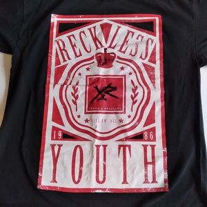 Mens Lg. Young & Reckless thick graphic Tee Shirt